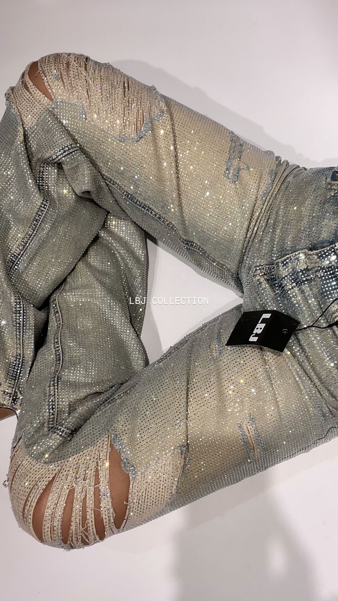 Jeans crystal rotos: imagen 1