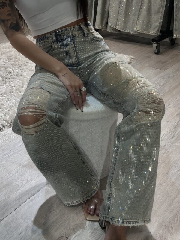 Jeans crystal rotos PREVENTA: imagen 1
